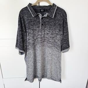 AKWA Made In The USA Performance Polo. Mens XL. Black‎ And White. Nucor Sleeve